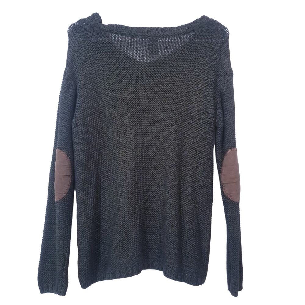 Quinn Green Patchwork Knit Pullover Sweater